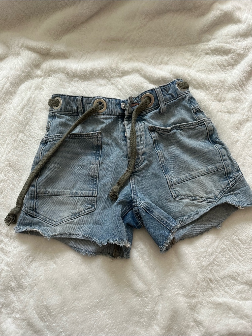 We The Free Truest blue Moxie barrel shorts
